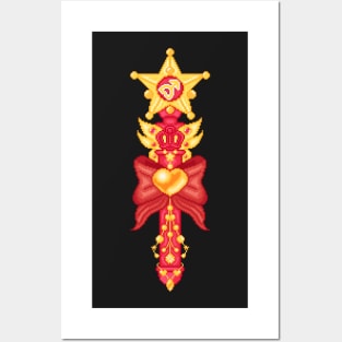 Magical Girl Staff Pixel Art Posters and Art